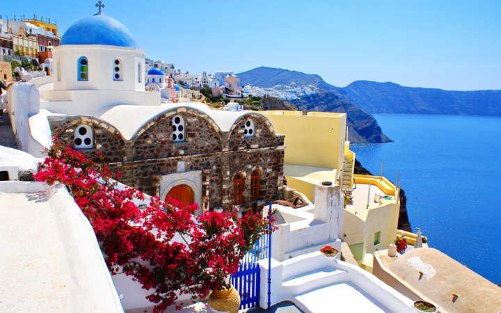 Photo escale santorin grece