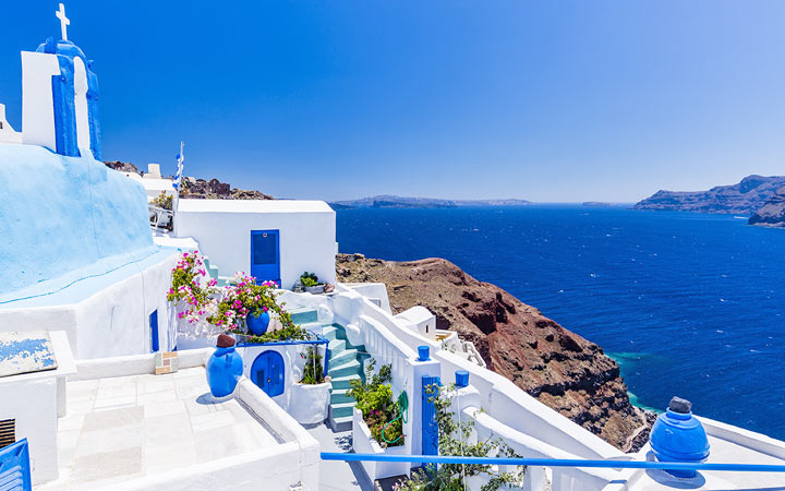 Photo escale santorin grece