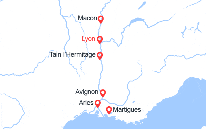 Carte itinéraire croisière Art et Histoire au fil du Rhône (PEI_PP)