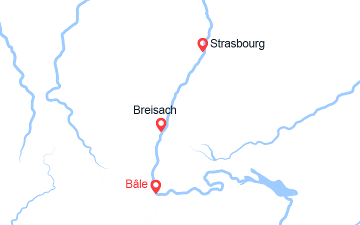 Carte itinéraire croisière Féerie des marchés de Noël en Suisse et en Alsace au fil du Rhin (WMN_PP)