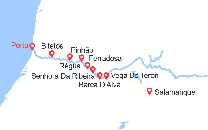 Carte itinéraire croisière Croisière et randonnées dans la vallée du Douro (ROP_PP)