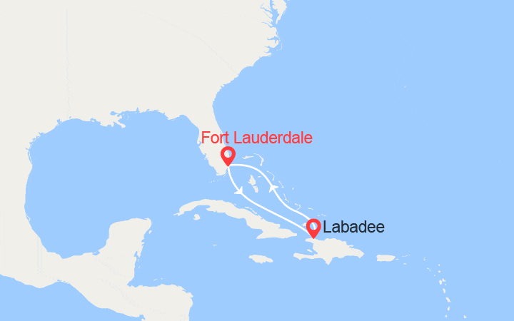 Carte itinéraire croisière Destination Haïti