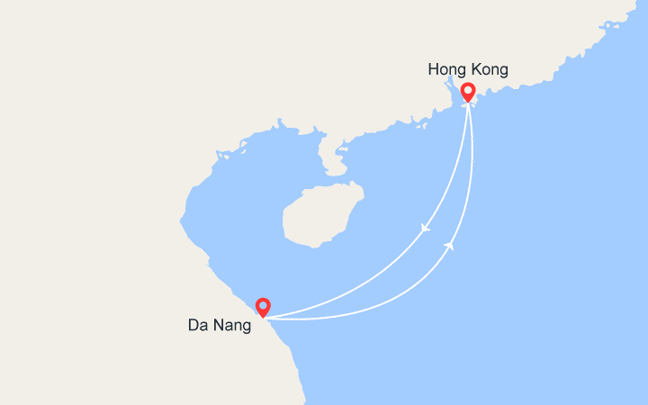 Carte itinéraire croisière Escapade au Vietnam