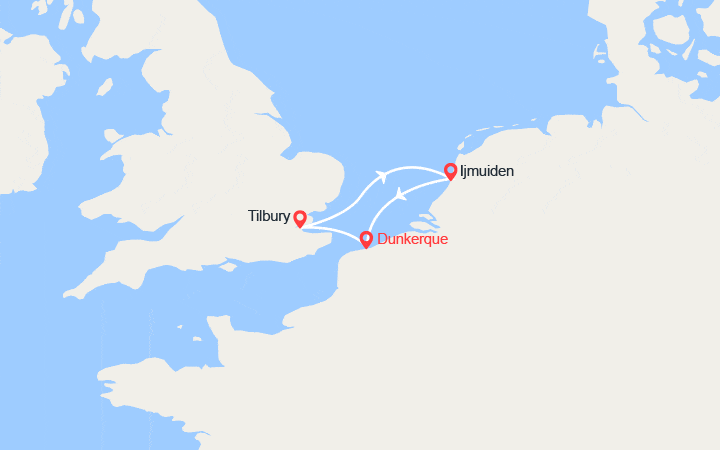 Carte itinéraire croisière Escapade Royale