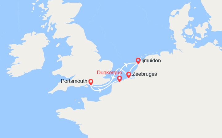 Carte itinéraire croisière Escapade Royale