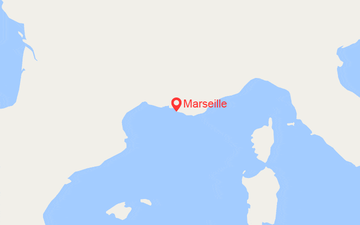 Carte itinéraire croisière La nuit en Vogue à Marseille