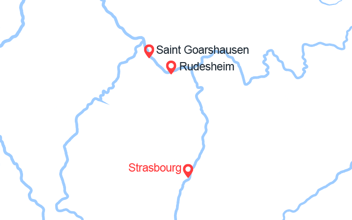 Carte itinéraire croisière Le Rhin en flammes à Saint Goarshausen (GFL_PP)